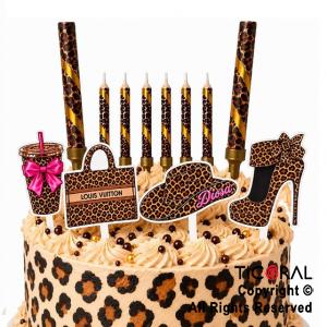 KIT DECO TORTA ANIMAL PRINT (12 UNIDADES)